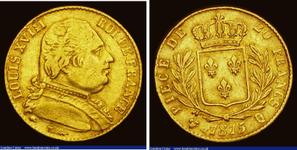 Франция 20 франков 1815 Q на аукционе London Coins - 1 июня 2025