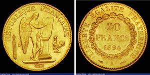 France 20 Francs 1894 A at auction London Coins - June 1, 2025