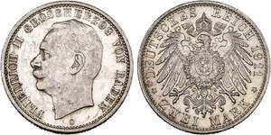 Deutschland 2 Mark 1911 G "Baden" auf der Auktion Jean ELSEN - 14. Juni 2025