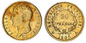 France 20 Francs 1807 A at auction Noble Numismatics Pty Ltd - March 21, 2025