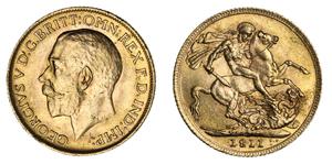 Великобритания Соверен 1911 BM на аукционе Noble Numismatics Pty Ltd - 21 марта 2025