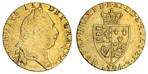 Gran Bretaña 1 guinea 1794 "Pala" en subasta Noble Numismatics Pty Ltd - 21 de marzo de 2025