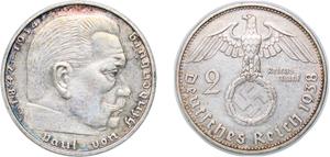Deutschland 2 Reichsmark 1938 G auf der Auktion CoinsNB - January 18, 2025