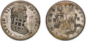 Spanien 2 Reales 1832 M AJ auf der Auktion CoinsNB - 8. Februar 2025