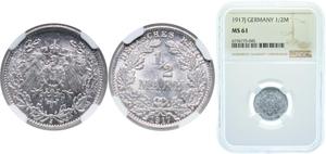 Deutschland 1/2 Mark 1917 J auf der Auktion CoinsNB - February 8, 2025