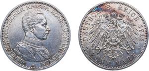 Deutschland 5 Mark 1913 A "Preussen" auf der Auktion CoinsNB - 26. April 2025