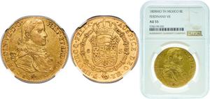 México 8 escudos 1808 Mo TH en subasta CoinsNB - 31 de mayo de 2025