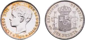 Spanien 1 Peseta 1900 SMV auf der Auktion CoinsNB - 14. Juni 2025