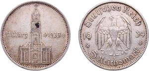 Deutschland 5 Reichsmark 1934 A "Garnisonkirche mit Datum" auf der Auktion CoinsNB - 12. Juli 2025