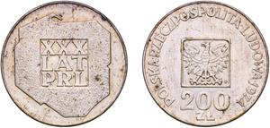 Poland 200 Zlotych 1974 MW JMN "30 years of Polish People's Republic" at auction CoinsNB - July 12, 2025
