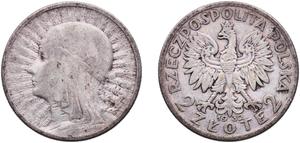 Poland 2 Zlote 1932 "Polonia" at auction CoinsNB - July 12, 2025
