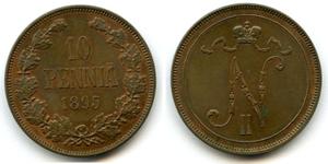 Finland 10 Pennia 1895 at auction Holmasto - May 24, 2025
