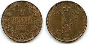 Finland 10 Pennia 1899 at auction Holmasto - May 24, 2025