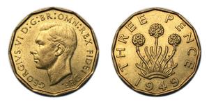 Großbritannien 3 Pence 1949 HP auf der Auktion Hosker Haynes Auctioneers Ltd - 26. März 2024