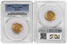 Francja 10 franków 1859 A na aukcji Klondike Auction  - 25 maja 2025
