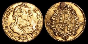 Spain 1/2 Escudo 1786 M DV at auction Status International - June 6, 2025