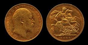 Gran Bretaña Soberano 1908 en subasta Mowbray Collectables - 14 de marzo de 2025