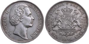 Bavaria Thaler 1871 at auction Münzgalerie München MGM Handelsgesellschaft mbH & Co. Joker KG - April 6, 2025