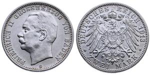 Deutschland 2 Mark 1913 G "Baden" auf der Auktion Münzgalerie München MGM Handelsgesellschaft mbH & Co. Joker KG - 6. April 2025