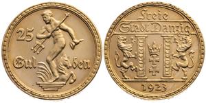 Poland 25 Gulden 1923 "Statue Of Neptune" at auction Münzgalerie München MGM Handelsgesellschaft mbH & Co. Joker KG - April 6, 2025