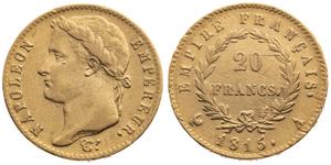 Франция 20 франков 1815 A на аукционе Münzgalerie München MGM Handelsgesellschaft mbH & Co. Joker KG - 6 апреля 2025