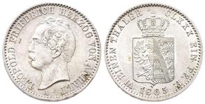 Anhalt-Dessau 1/6 Thaler 1865 A at auction Constantin Coins - January 24, 2025