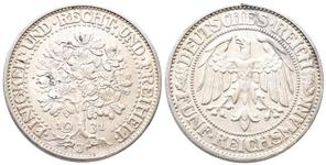 Deutschland 5 Reichsmark 1931 J "Eichbaum" auf der Auktion Constantin Coins - 23. Mai 2025