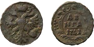 Россия Денга 1741 на аукционе Rumnicoin - 12 июня 2025