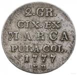 Polska Półzłotek (2 grosze) 1777 EB na aukcji WCN - 10 września 2016