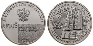 Poland 10 Zlotych 2016 MW "200 years of the University of Warsaw" at auction WCN - September 15, 2022