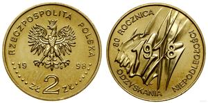 Polska 2 złote 1998 MW ET "90 Rocznica odzyskania niepodległości" na aukcji WCN - 22 września 2022