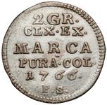 Polska Półzłotek (2 grosze) 1766 FS na aukcji Marciniak - 4 lutego 2025
