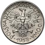 Polska 1 złoty 1958 WK "Kwadratowa obwódką" (Próba) na aukcji Marciniak - 4 lutego 2025