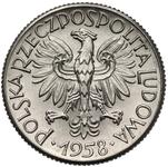 Polska 1 złoty 1958 "Okrągła obwódką" (Próba) na aukcji Marciniak - 4 lutego 2025