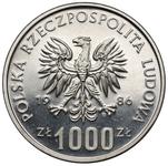 Polska 1000 złotych 1986 MW EO "Władysław I Łokietek" (Próba) na aukcji Marciniak - 4 lutego 2025