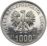 Polska 1000 złotych 1986 MW "Narodowy Czyn Pomocy Szkole" (Próba) na aukcji Marciniak - 4 lutego 2025