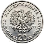 Polska 20 złotych 1977 MW "Maria Konopnicka" (Próba) na aukcji Marciniak - 4 lutego 2025