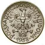 Polska 1 złoty 1958 WK "Kwadratowa obwódką" (Próba) na aukcji WCN - 18 listopada 2023