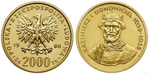 Polska 2000 złotych 1980 MW "Kazimierz I Odnowiciel" na aukcji WCN - 12 stycznia 2023