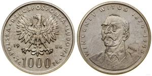 Polska 1000 złotych 1984 MW "Wincenty Witos" (Próba) na aukcji WCN - 12 stycznia 2023