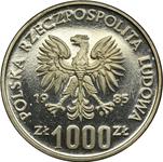 Polska 1000 złotych 1985 MW "Centrum Zdrowia Matki Polki" (Próba) na aukcji Wójcicki - 7 marca 2025
