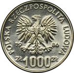 Polska 1000 złotych 1986 MW "Narodowy Czyn Pomocy Szkole" (Próba) na aukcji Wójcicki - 7 marca 2025