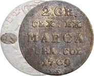 Polska Półzłotek (2 grosze) 1769 IS na aukcji Wójcicki - 7 marca 2025