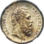Германия 5 марок 1876 F "Вюртемберг" на аукционе Wójcicki - 7 марта 2025