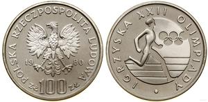 Польша 100 злотых 1980 MW "XXII летние Олимпийские Игры - Москва 1980" на аукционе WCN - 19 января 2023