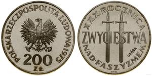 Polen 200 Zlotych 1975 MW JMN "Sieg über den Faschismus" (Probe) auf der Auktion WCN - 2. März 2023