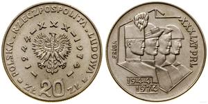 Polska 20 złotych 1974 MW WK "XXX lat PRL" (Próba) na aukcji WCN - 4 maja 2023