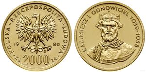 Polska 2000 złotych 1980 MW "Kazimierz I Odnowiciel" na aukcji WCN - 11 maja 2023