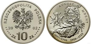 Польша 10 злотых 2002 MW ET "Август II Сильный" на аукционе WCN - 25 мая 2023