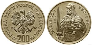 Polska 200 złotych 1979 MW "Mieszko I" (Próba) na aukcji WCN - 8 czerwca 2023